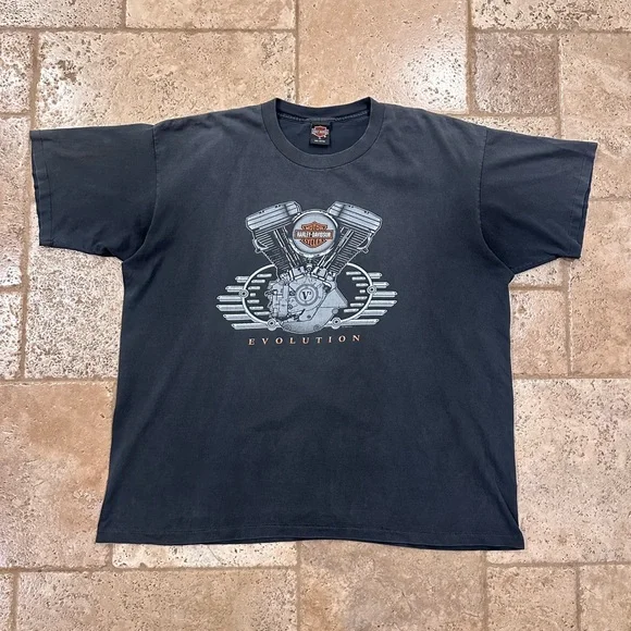 Vintage Harley Davidson 1995 Evolution Yokosuka, Japan Faded Tee